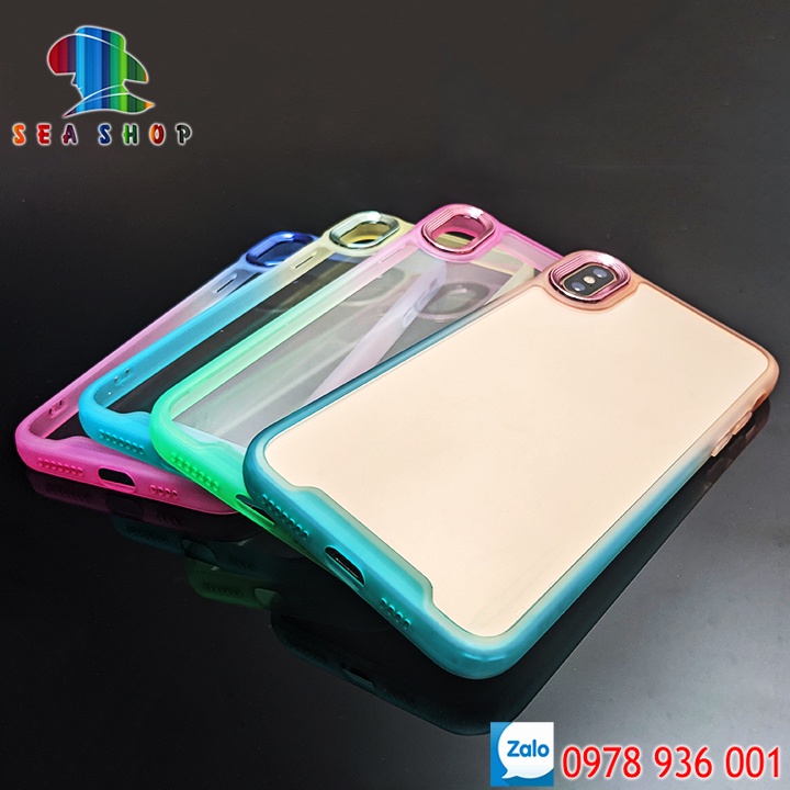 Ốp lưng iPhone X - XS - XS Max -Thiết kế cạnh dày bảo vệ camera -Chống sốc cao cấp - Lưng trong suốt, Không vàng ố