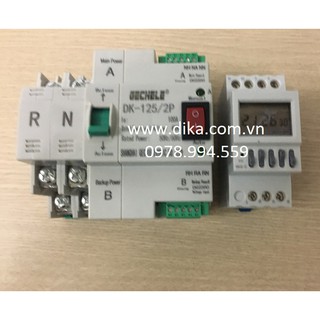 COMBO Bộ chuyển nguồn tự động ATS 2P 100A và Timer Tháng NKG5