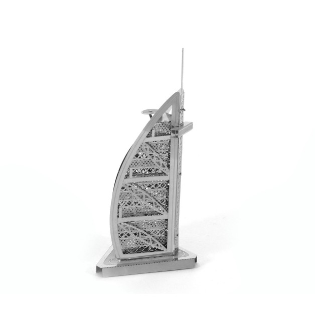 Mô hình 3D kim loại lắp ráp khách sạn Burj Al Arab 7 sao ở Dubai, Mô hình lắp ráp 3D thép không gỉ cao cấp - Chưa Lắp