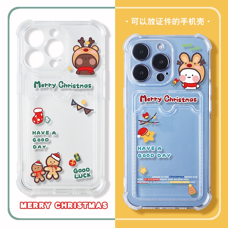 Ốp Điện Thoại Silicon TPU Mềm Trong Suốt Chống Sốc Có Ngăn Đựng Thẻ Cho Iphone 13 Pro Max 12 11 Pro Max Xs X Xr 6s Plus 8 7 Plus Se20