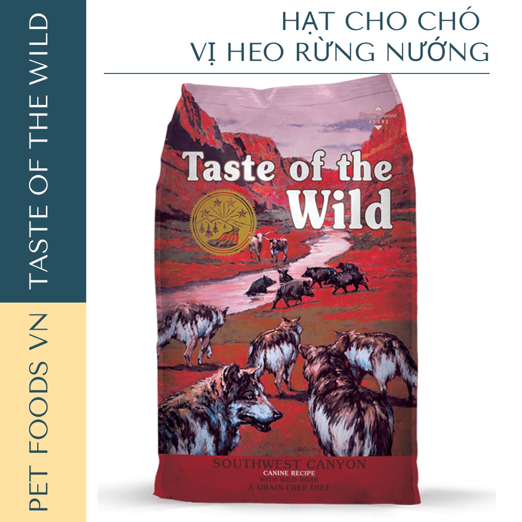 Hạt cho chó TASTE OF THE WILD Southwest Canyon 12kg vị Heo Rừng Nướng