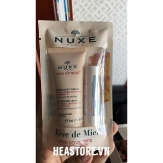 Set kem dưỡng tay và son dưỡng dạng thỏi Nuxe Reve De Miel (Hàng nội địa Pháp)