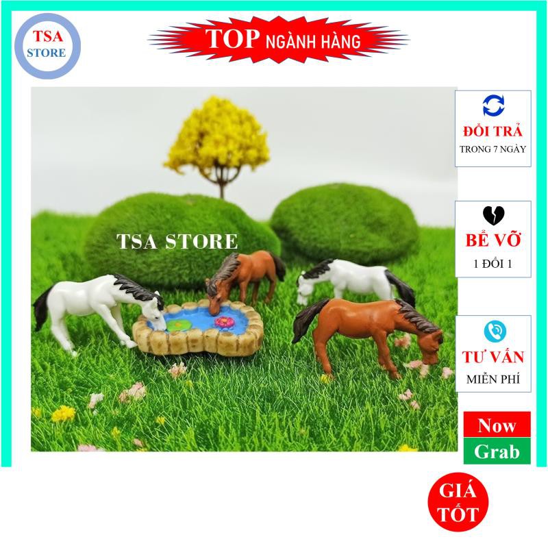 Phụ kiện tiểu cảnh terrarium Ngựa cao mini trang trí tiểu cảnh/chậu cây mini/hồ cá/bonsai/hòn non bộ/sen đá/xương rồng