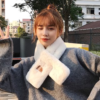 KHĂN QUÀNG CỔ LÔNG THỎ STYLE HÀN QUỐC