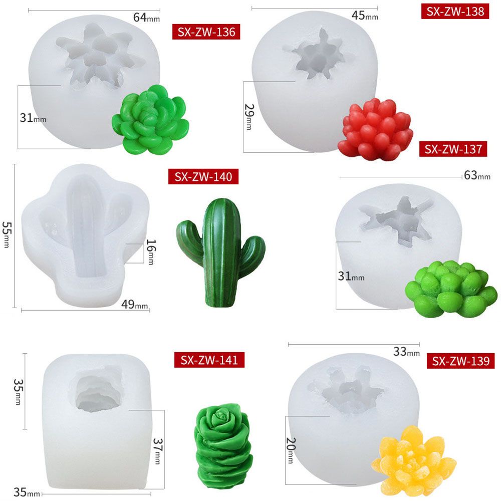 Khuôn Silicone Làm Chậu Cây Mọng Nước Diy Tiện Dụng