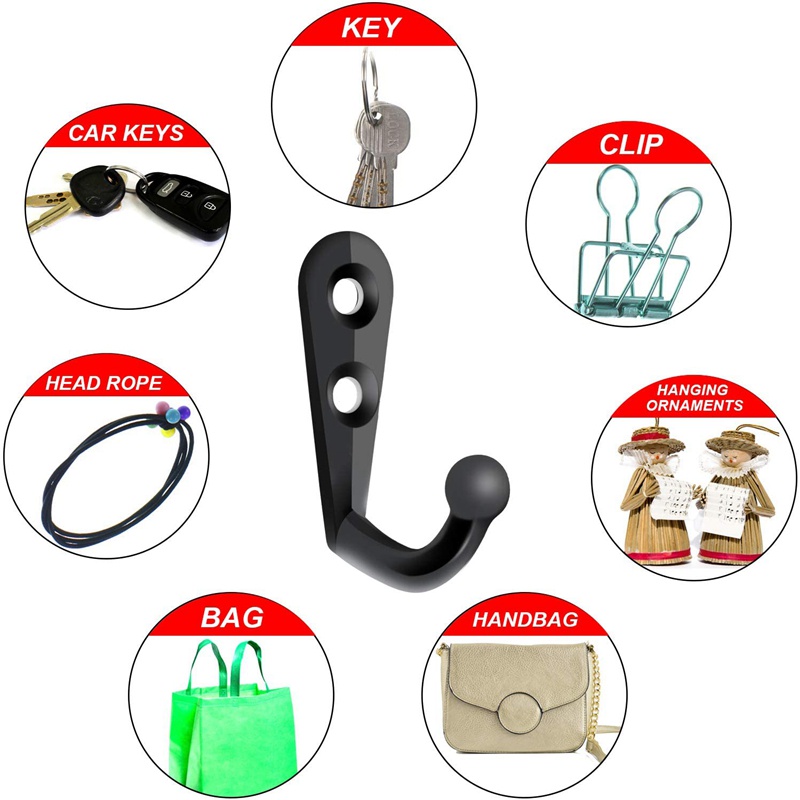Set 100 Móc Treo Đồ Gắn Tường Kèm 210 Ốc Vít
