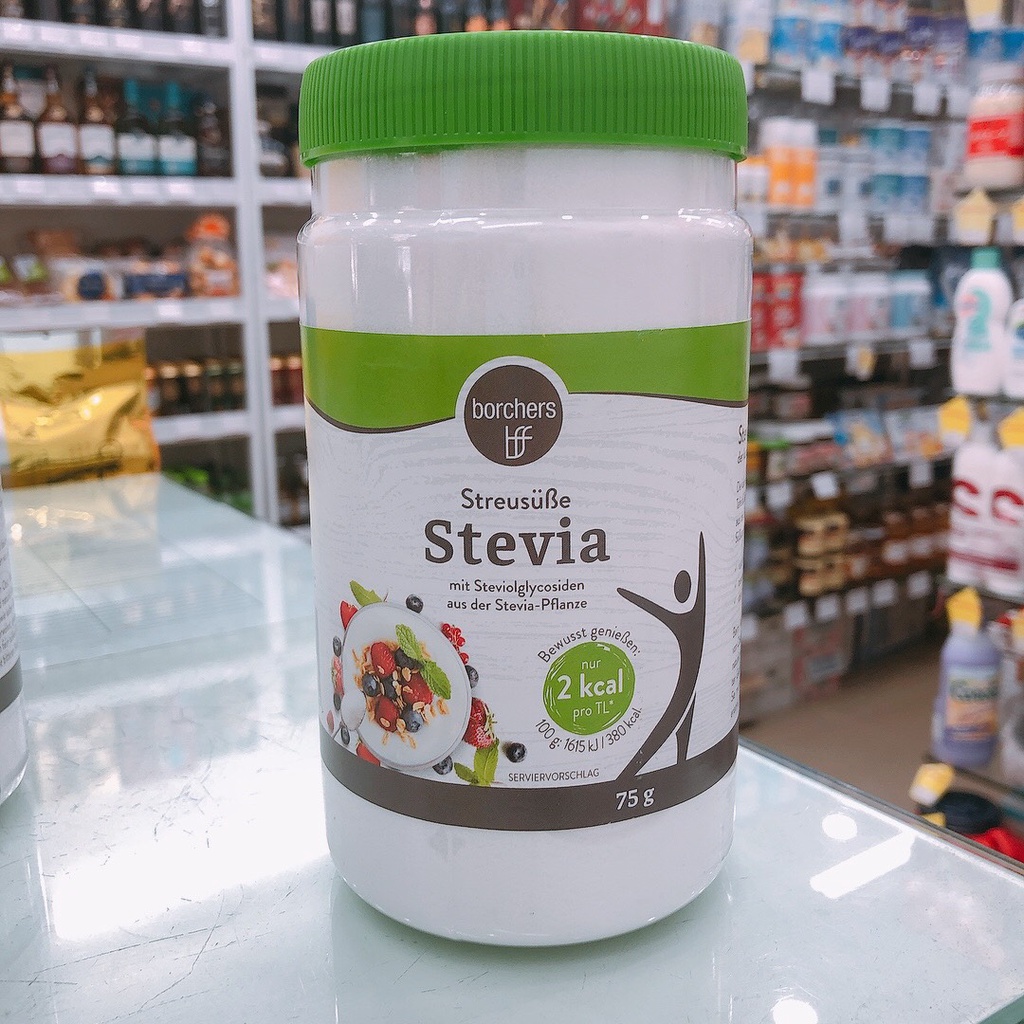Đường ăn kiêng Borchers sucralose và đường ăn kiêng Borchers stevia 75g - Đức - Mẫu mới