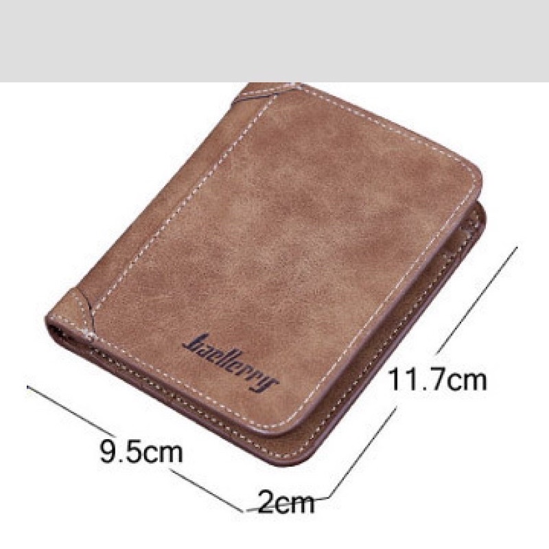 [Fullbox] Bóp/ Ví nam Baellerry da cao cấp nhiều ngăn - Bóp nam dáng đứng kèm hộp