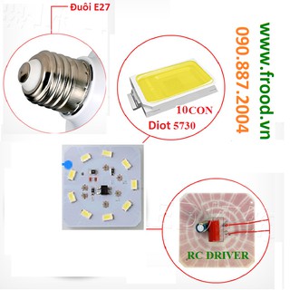Combo 50 Bóng đèn LED tiết kiệm 5w