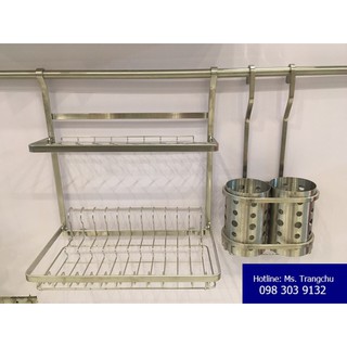 COMBO KỆ GIÁ ĐỂ BÁT ĐĨA VÀ ỐNG ĐŨA INOX 304 CAO CẤP