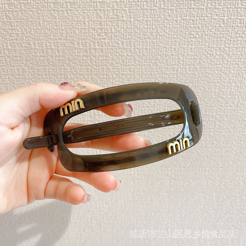 Kẹp Tóc Hình Oval Đơn Giản Phong Cách Hàn Quốc Cho Nữ