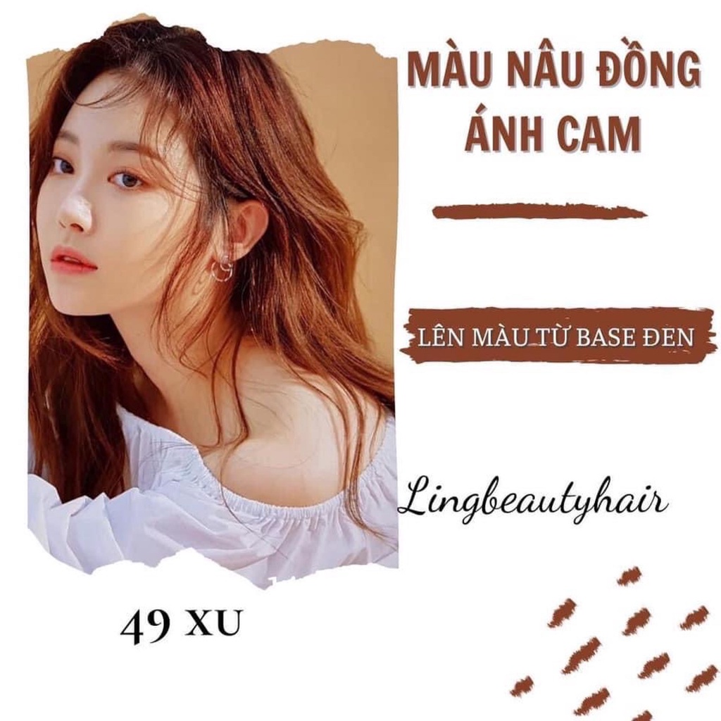 Thuốc Nhuộm Tóc Màu Nâu Chocolate Nâu Hoa Hồng Tặng Oxy Trợ Combo Nhuộm Siêu Tôn Da