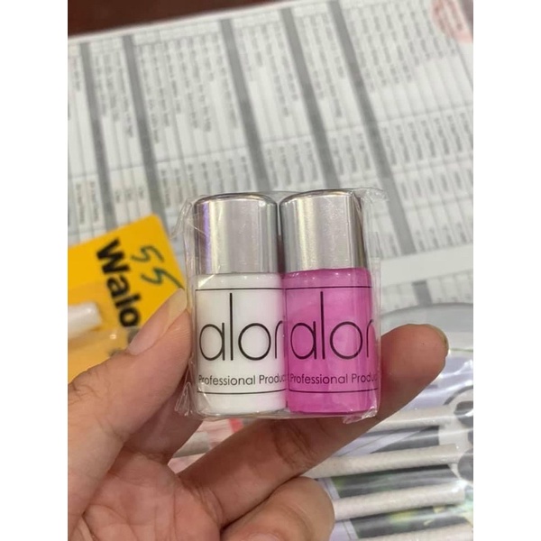 Thuốc uốn mi ALORI cặp chai trắng hồng  chính hãng  chất lượng tốt cao cấp mau xoăn giữ lâu mau khô dễ làm cho salon..