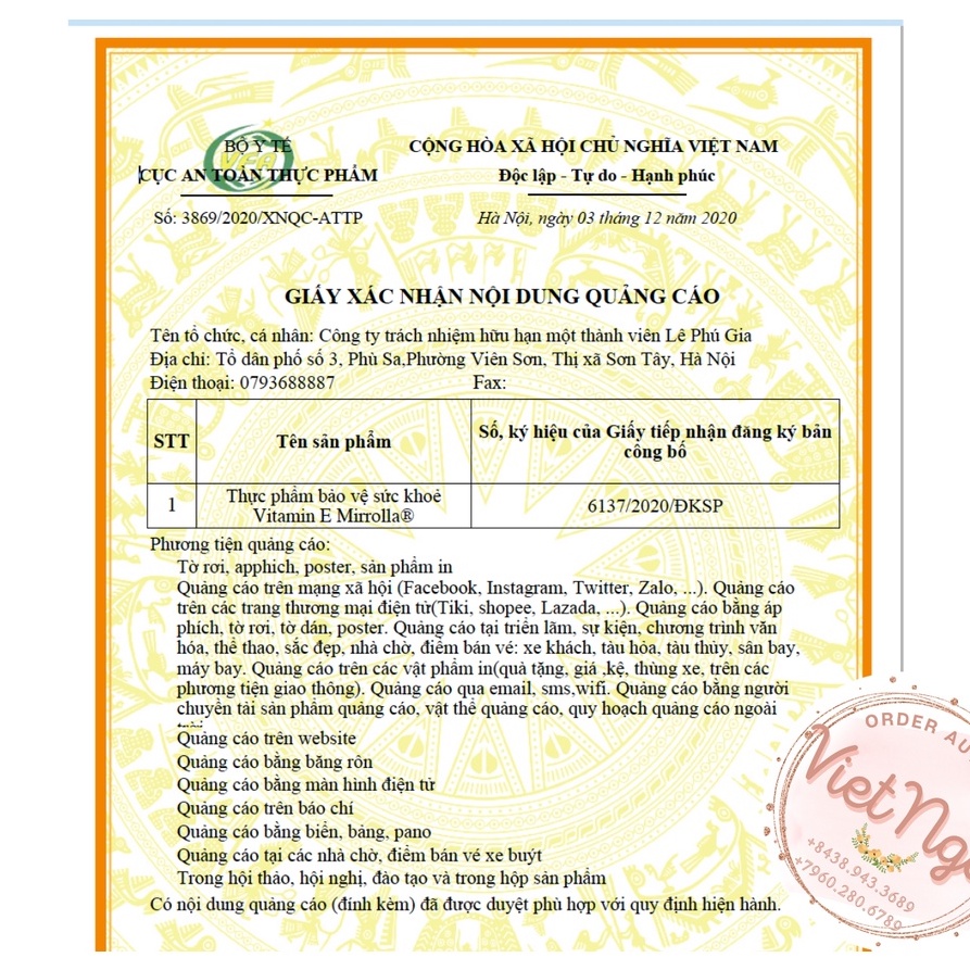 Vitamin E đỏ Nga Mirrolla nhập khẩu chính hãng | Thế Giới Skin Care