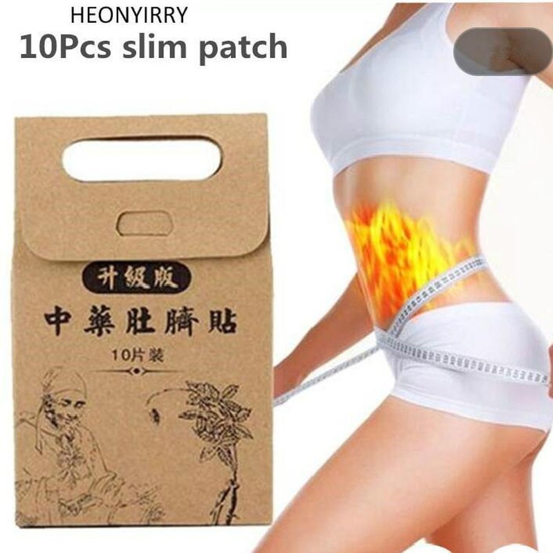 Hộp 10 Miếng Dán Bụng Giảm Béo Giảm Cân Đốt Cháy Mỡ Thừa Thảo Dược Đông Y Nội Địa Trung Hiệu Quả An Toàn Dáng Gọn