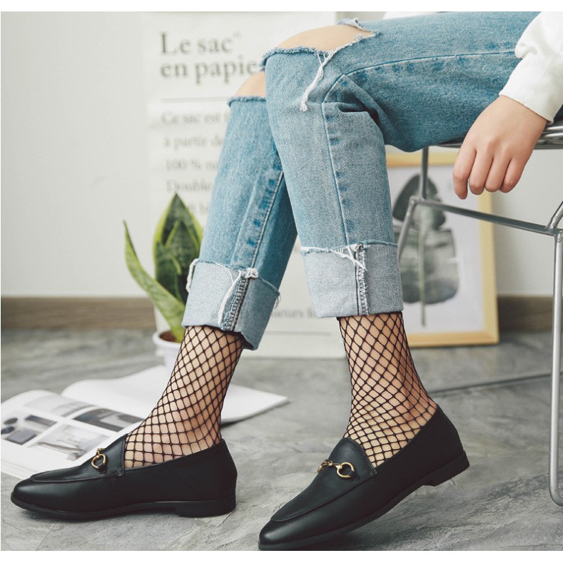 Tất lưới cổ ngắn chất siêu dai