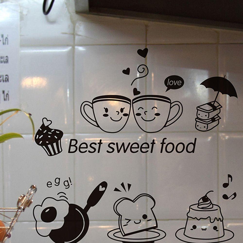 Hình Dán Trang Trí Tủ Lạnh Dễ Thương Bắt Mắt