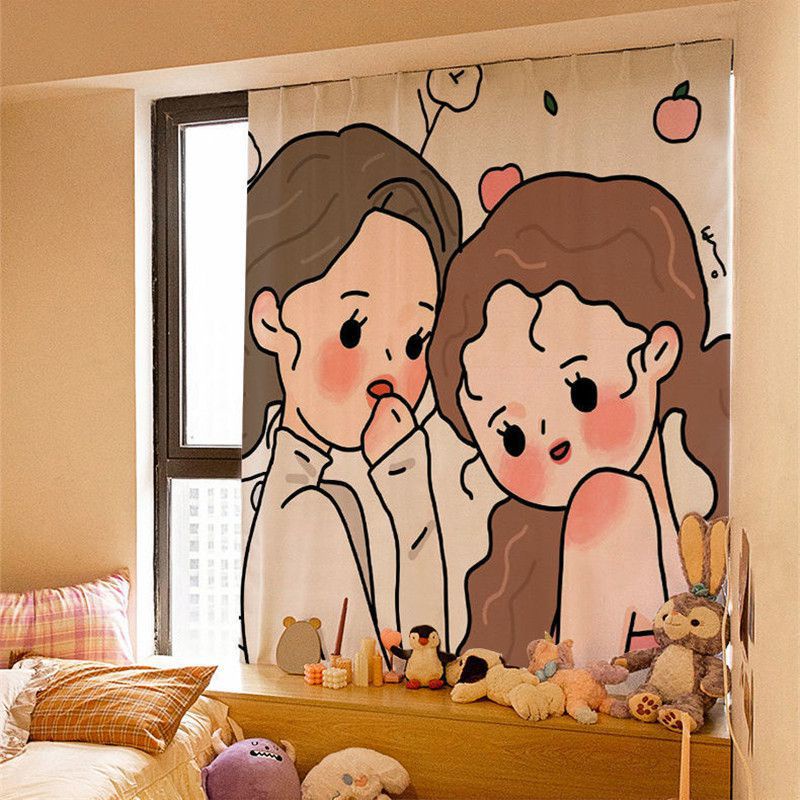 Rèm che cửa sổ phòng ngủ toàn phần trang trí có khóa dán tự dính