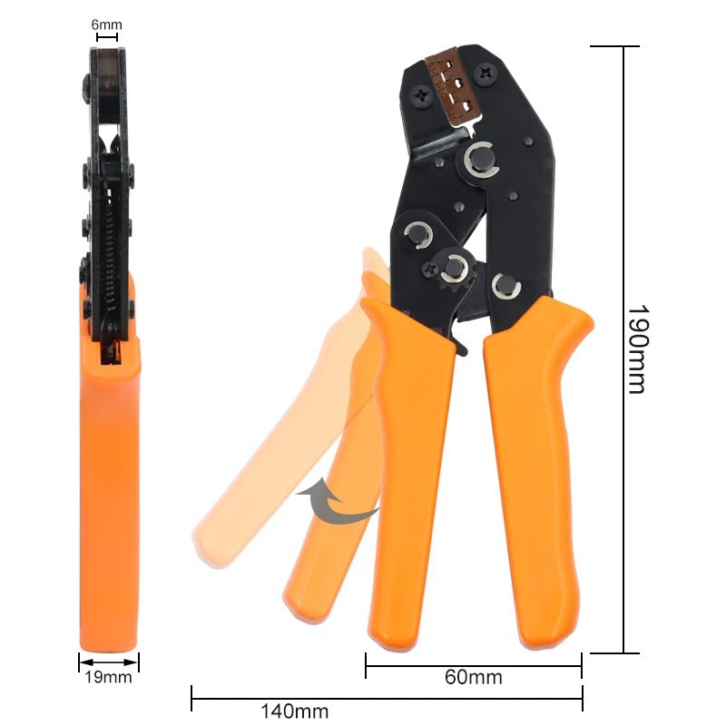 Kìm bấm dây điện Sn-48B 0.5-2.5mm2 20-13AWG chất lượng cao kèm hộp đựng đầu nối 2.8 4.8