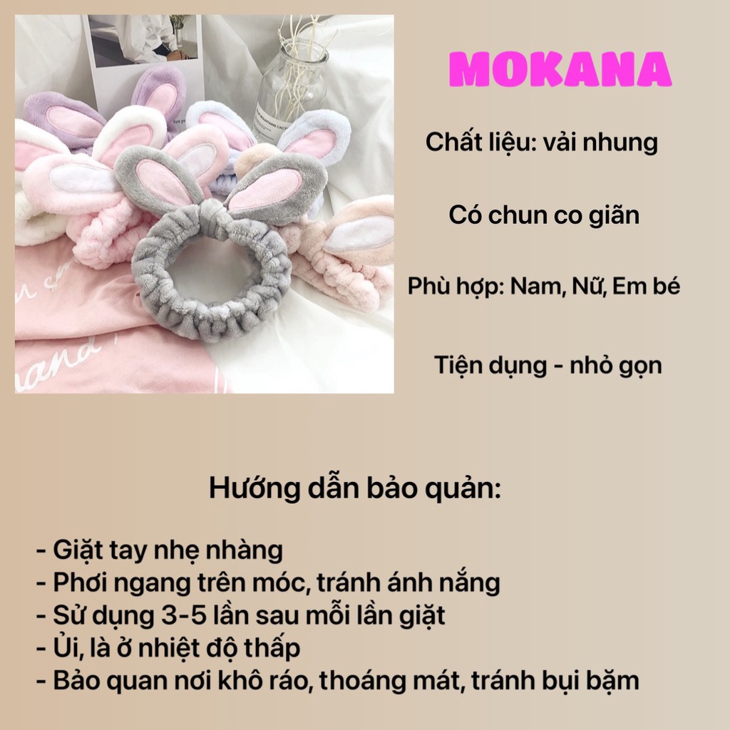 Băng đô rửa mặt trang điểm cài tóc skincare xinh xắn dễ thương MOKANA BD12