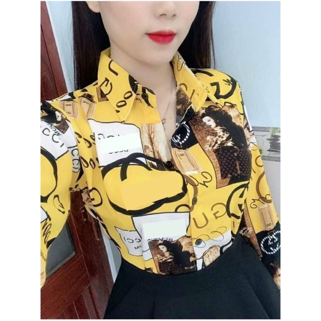 Áo sơ mi nữ kiểu cao cấp vải phi lụa style công sở hàng chuẩn shop NNH8888 bv13