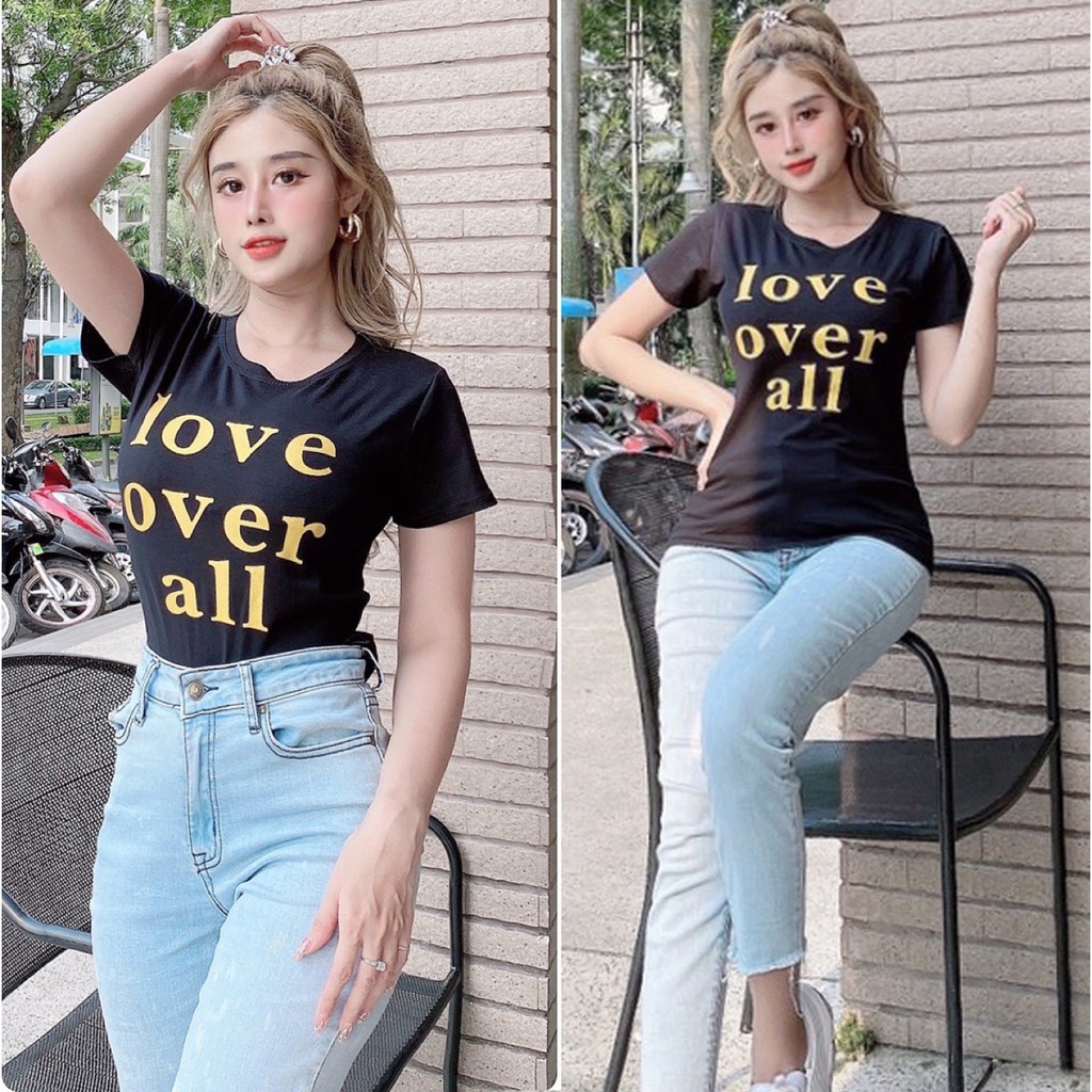Áo thun nữ thun thái thêu dáng ôm | BigBuy360 - bigbuy360.vn