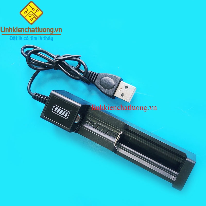Bộ sạc 1 PIN lithium 3.7V qua cổng USB