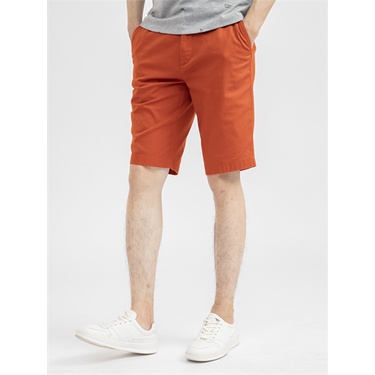 Quần short nam kaki Owen màu cam, chất liệu vải cotton cao cấp, co giãn, trẻ trung, dáng slimfit năng động