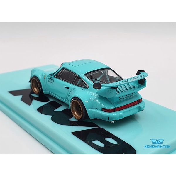 Xe Mô Hình Porsche RWB 964 Tiffany Tỉ lệ 1:64 Hãng sản xuất Tarmac Works( Xanh Min )