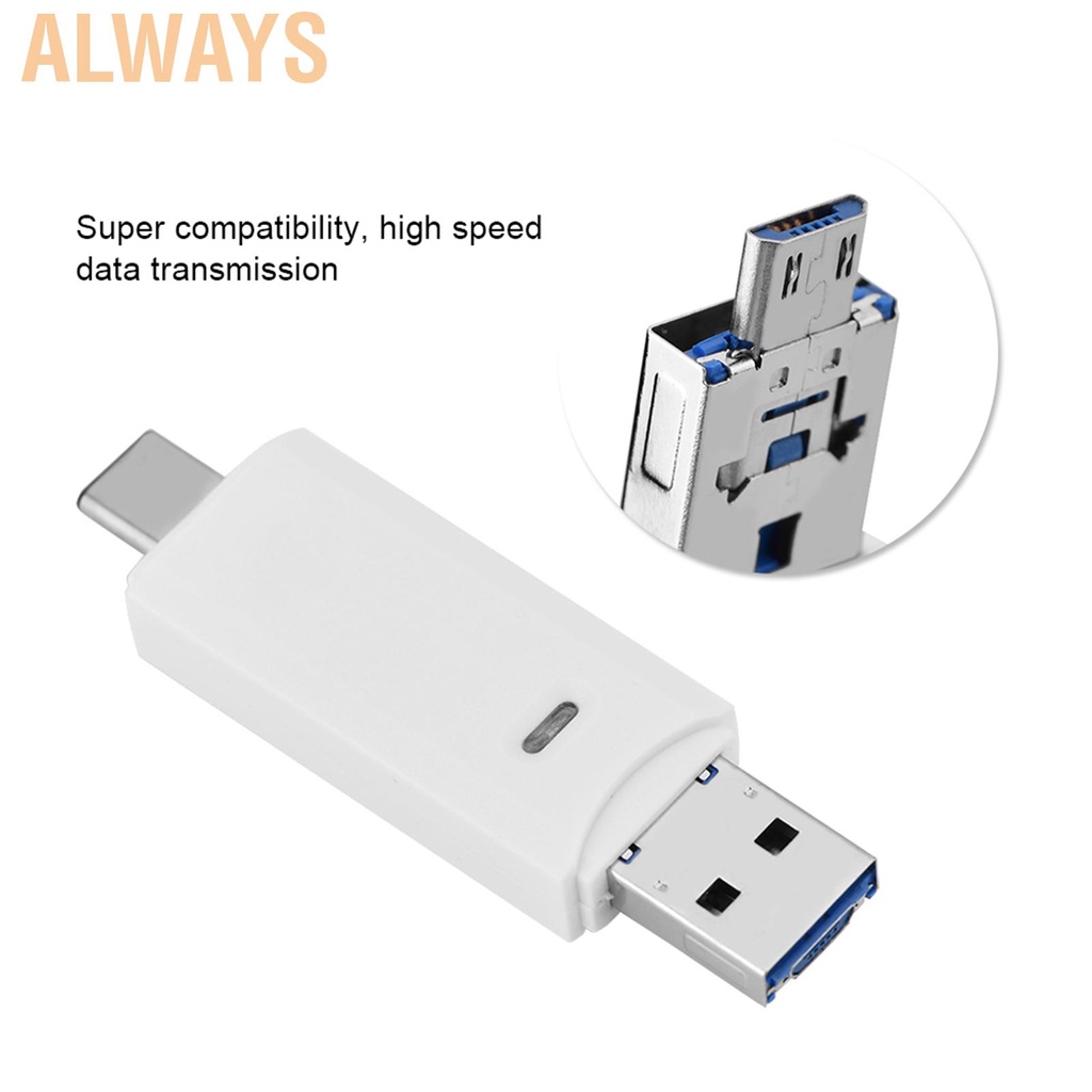 Đầu Đọc Thẻ Nhớ Usb 3.1 Type-C Otg Cho Tf / Sd