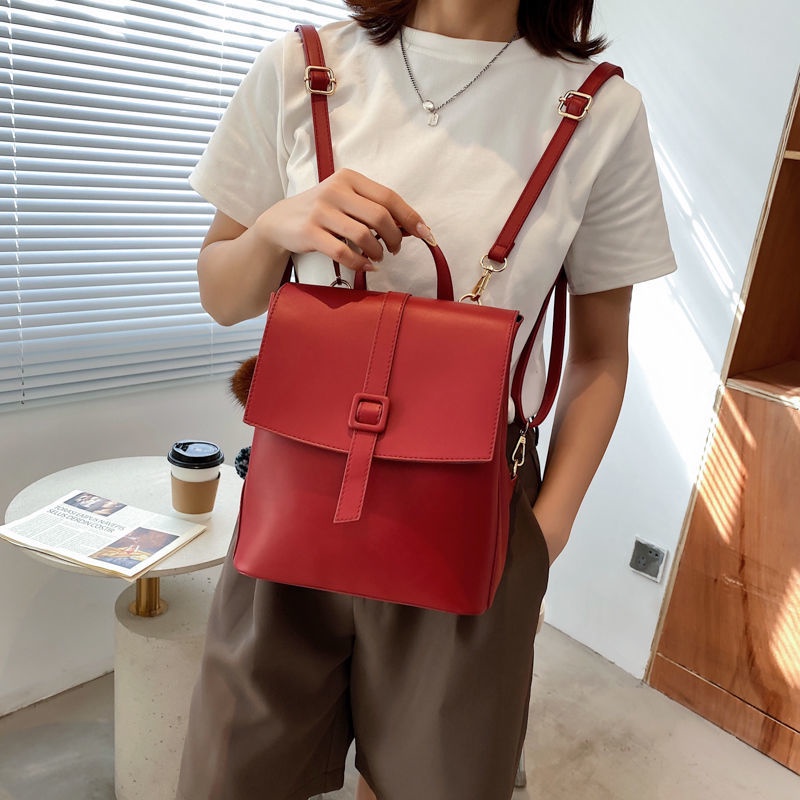 Balo da CHUWANGLIN vải da mềm đa năng thời trang cho nữ