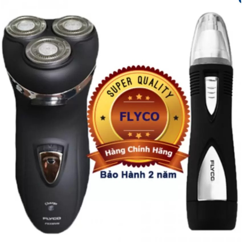 Bộ 1 máy cạo râu Flyco FS 330VN và 1 máy tỉa lông mũi FS7805VN shopee. vn|mochi04