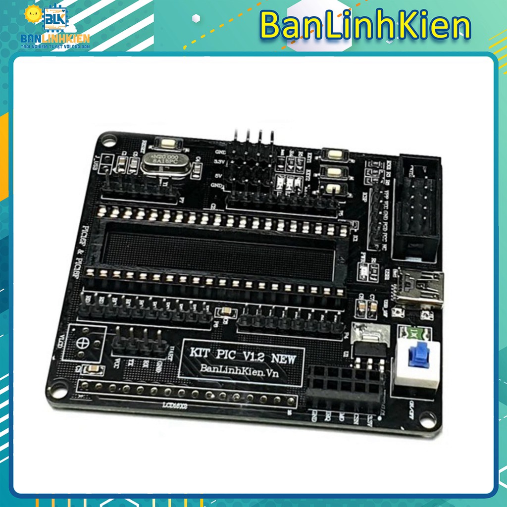Kit PIC V1 NEW ra chân 40 chân 16F877A/ 16F887/ 18F4550