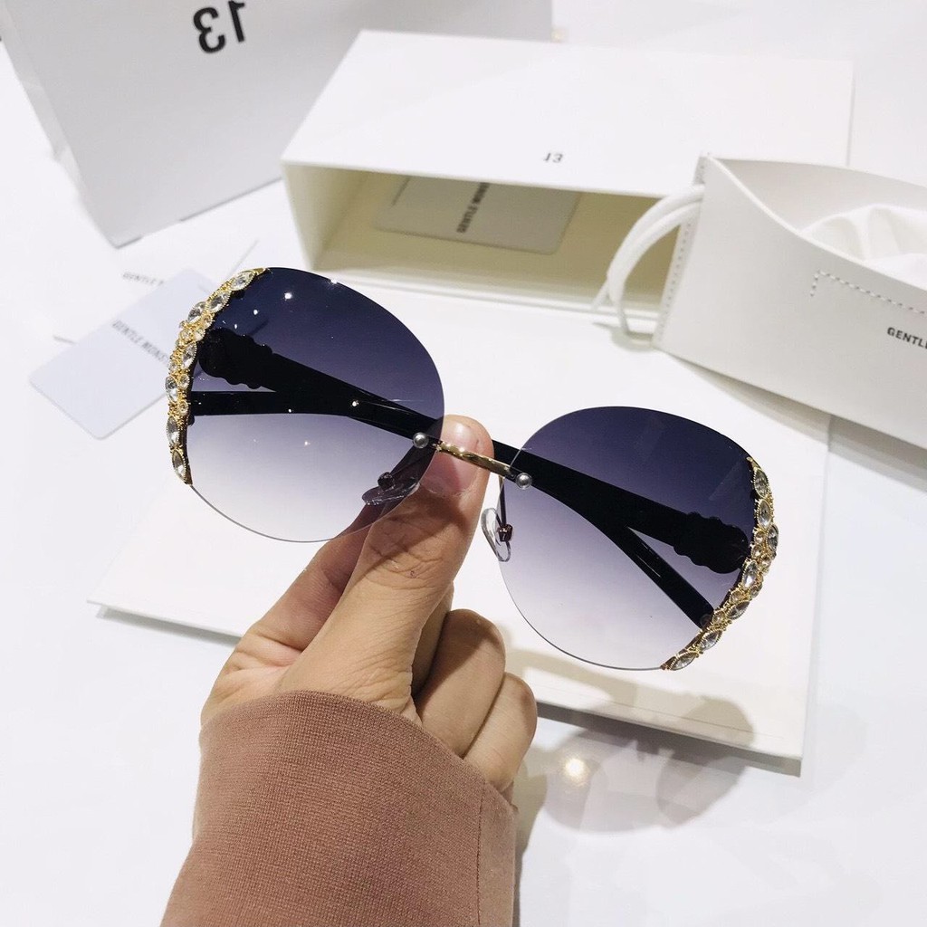 [Tặng Hộp] Kính râm nữ kính thời trang không viền cao cấp sang chảnh chống tia UV 400 siêu đỉnh - ỐC 171