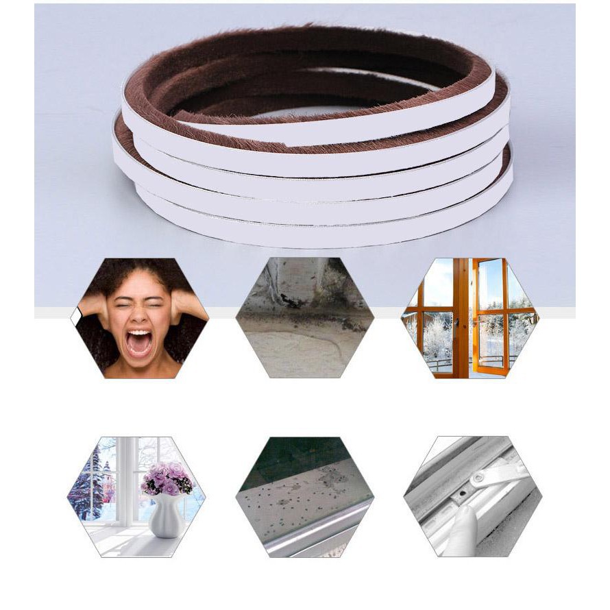 Zoăng Lông Dán Che Khe Hở Cửa Sổ, Cửa Trượt CTFAST Chống Gió Lùa, Chống Ồn, Bụi Bẩn, Ngăn Côn Trùng