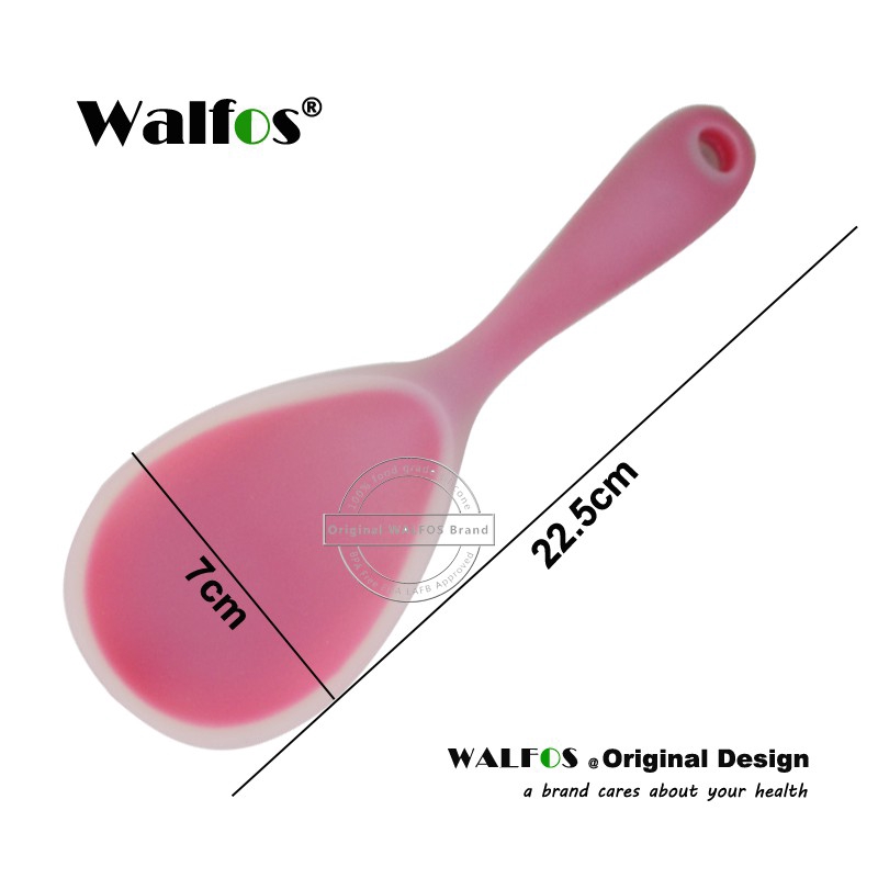 Muỗng ăn cơm Walfos silicone chống dính dụng cụ nhà bếp 3 màu có sẵn