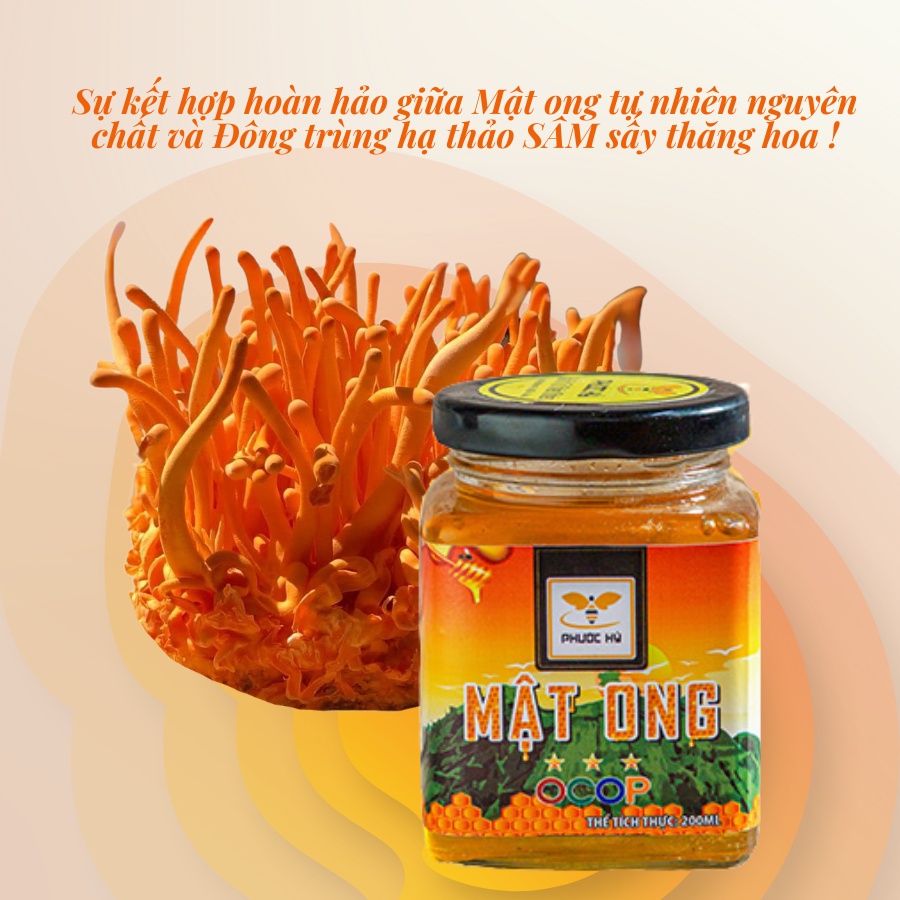 Mật ong đông trùng hạ thảo Phước Hỷ 200ml