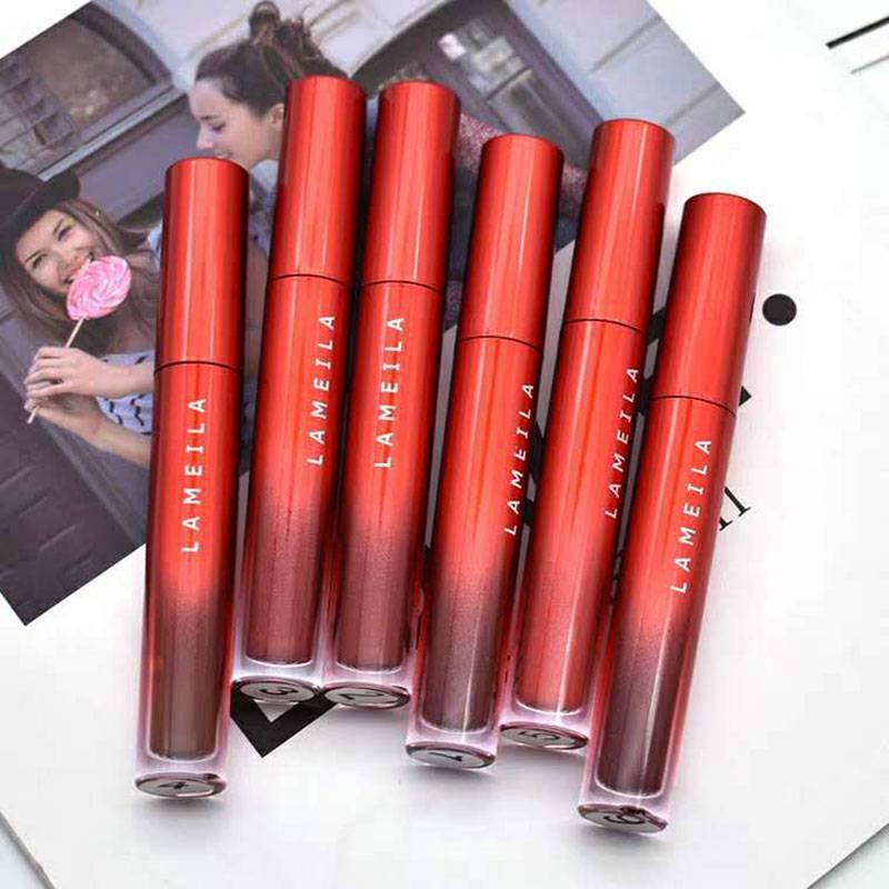 Son Môi Lameila 6 Màu Tùy Chọn Giúp Dưỡng Ẩm Và Lâu Trôi Cao Cấp
