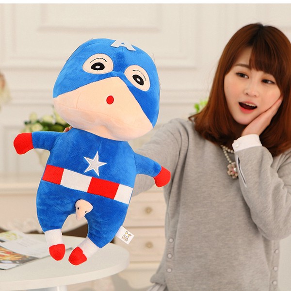 THÚ NHỒI BÔNG SHIN BATMAN, SHIN SUPERMAN, SHIN CAPTAIN, SHIN PIKACHU  HÀNG CAO CẤP
