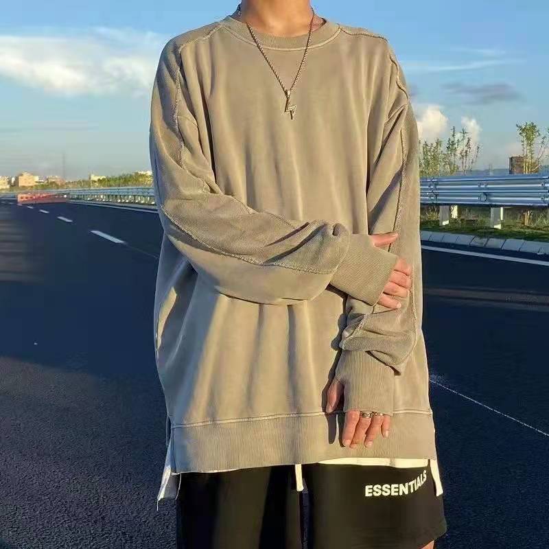 Áo Khoác Sweater Tay Dài Oversize Phong Cách Thời Trang Âu Mỹ Dành Cho Nữ