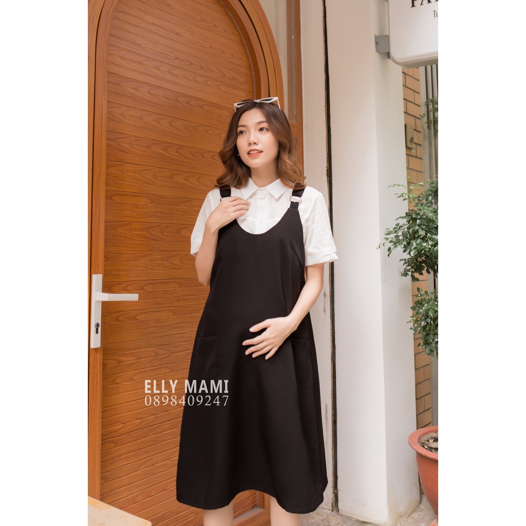 ( 40kg - 95kg ) Set Yếm Bầu ,Suông Đai Form Dễ Mặc Thoải Mái Suốt Thai Kì &amp; Sau Sinh  ( Yếm Rời , Áo Rời )