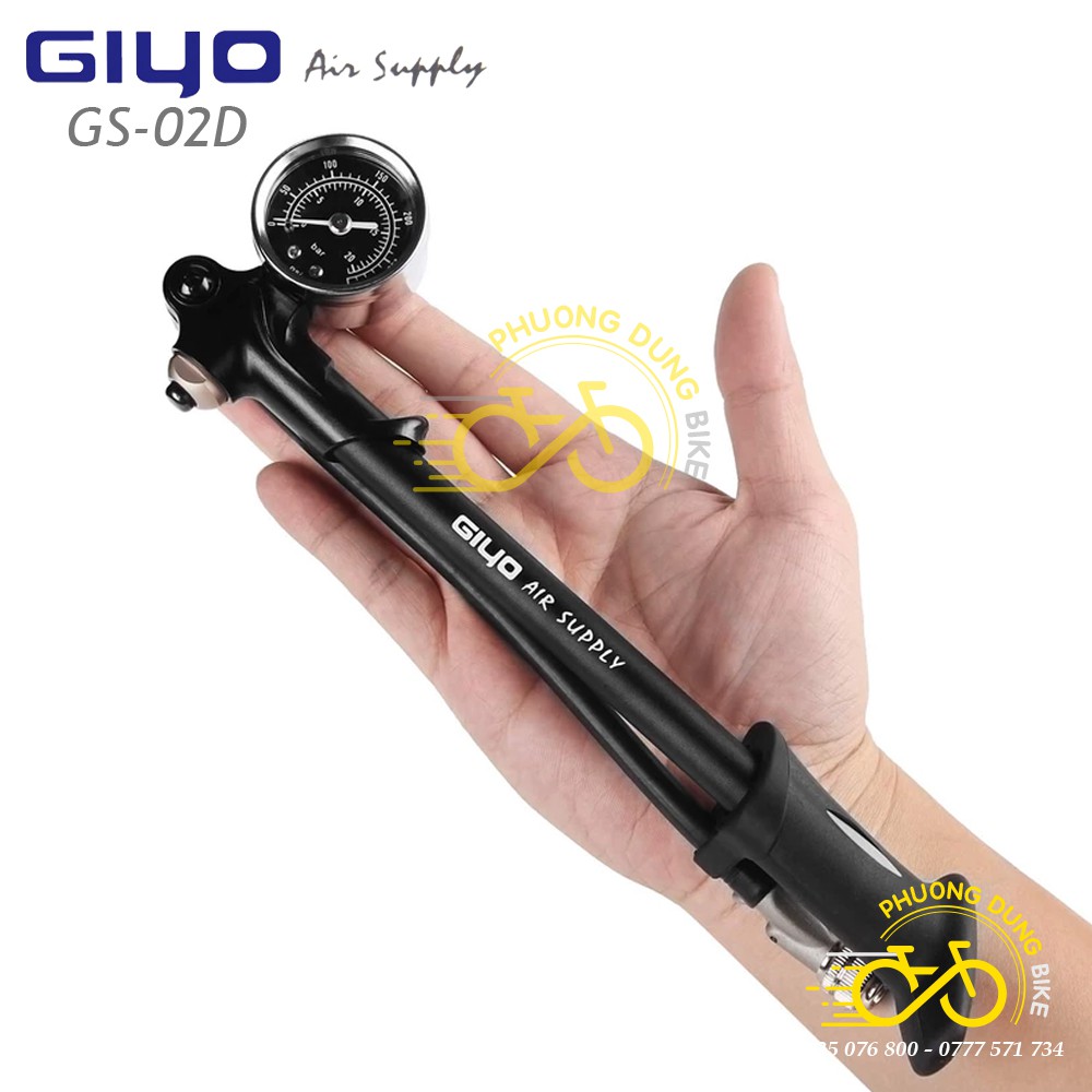 Bơm phuộc xe đạp GIYO GS-02D - Bơm áp lực cao 300psi