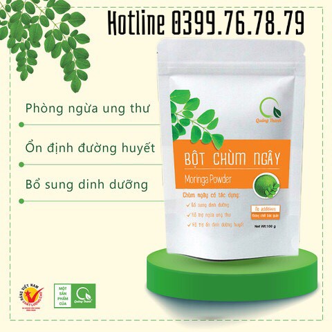 Bột chùm ngây Quảng Thanh , gói 100 gram , Bột ăn dặm cho bé/ bột chùm ngây cho bé ăn dặm