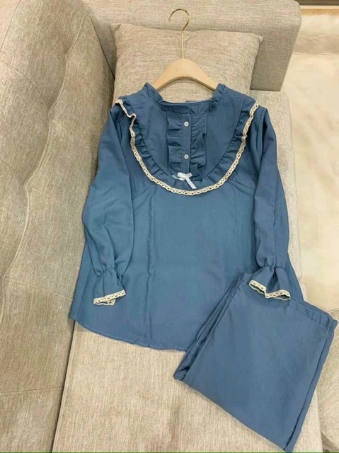Bộ bầu và sau sinh thời trang chất nhung tăm đẹp dài tay thu đông