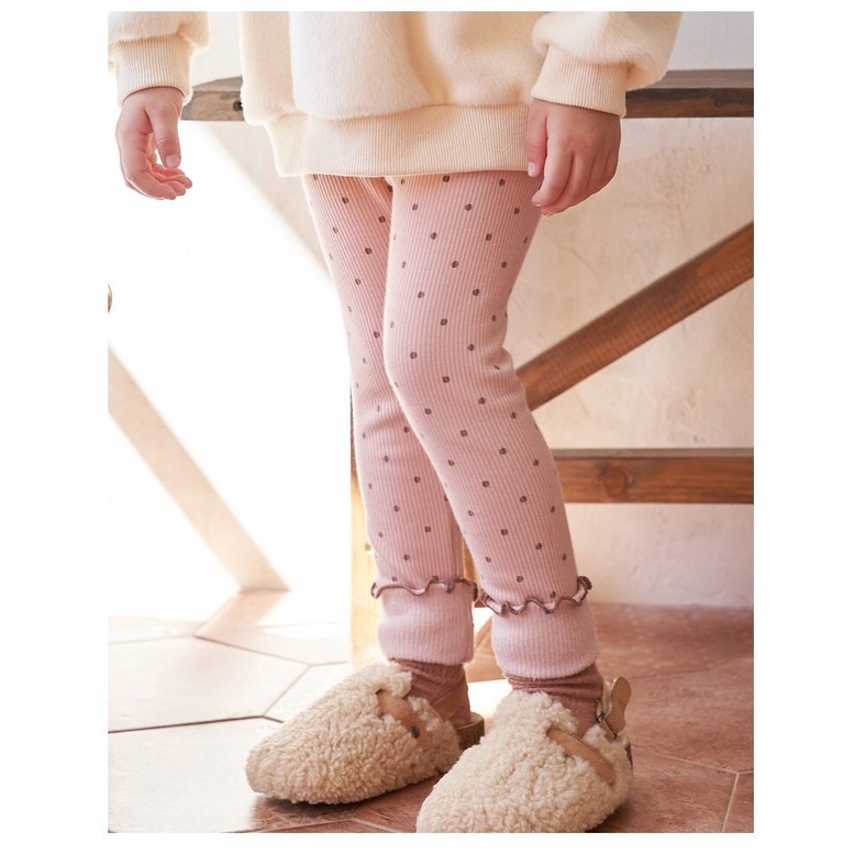 Quần legging nỉ bông bé gái