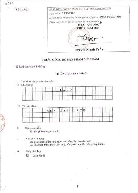 [ Rẻ vô địch ] SON SÁP LACO DƯỠNG HỒNG VÀ CHỐNG THÂM MÔI | BigBuy360 - bigbuy360.vn