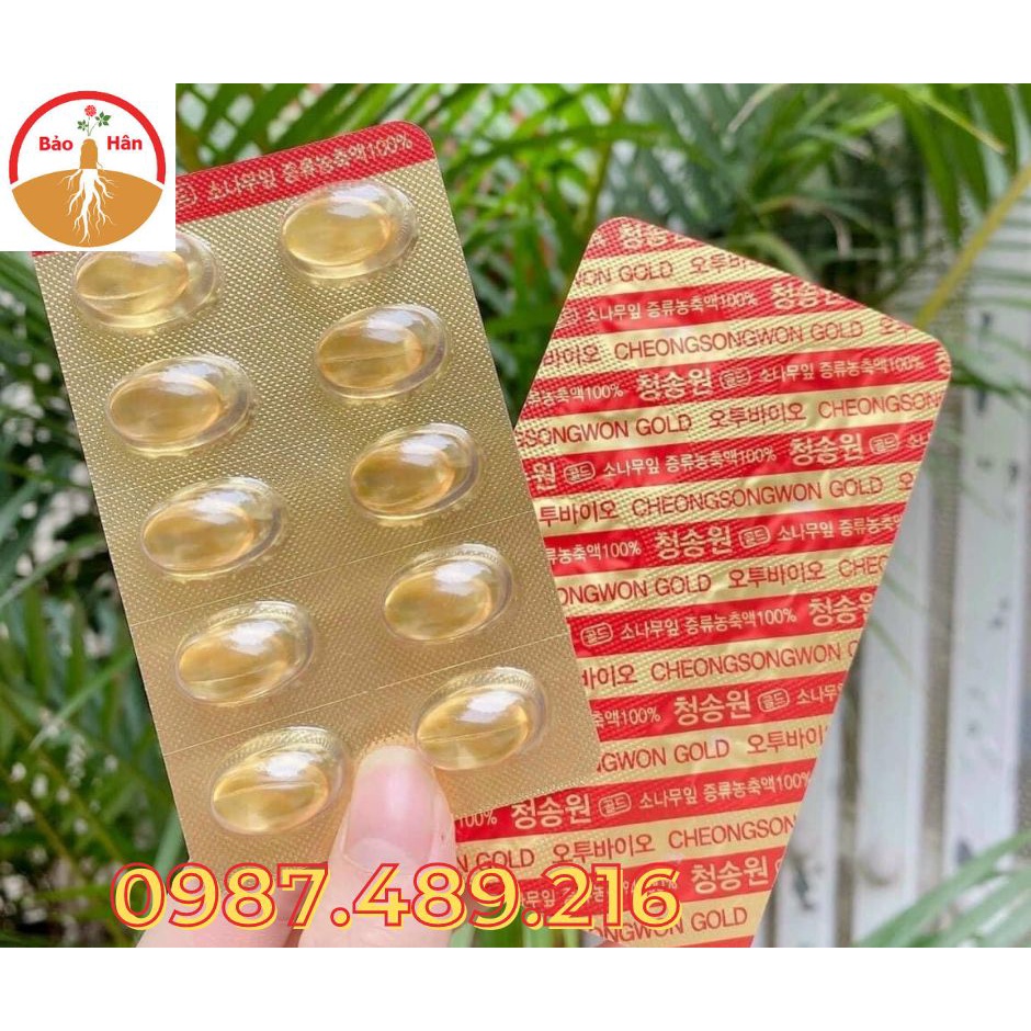 Tinh Dầu Thông Đỏ Cheongsongwon Cao Cấp Hàn Quốc Hộp Đỏ 180 Viên [ Hàng Chính Hãng ]