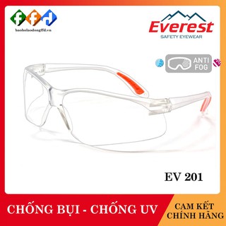 Kính bảo hộ Everest EV201 mắt kính trắng,Kính chống tia UV,chống bụi,chống đọng sương, Bảo vệ mắt khi đi xe máy,lao động