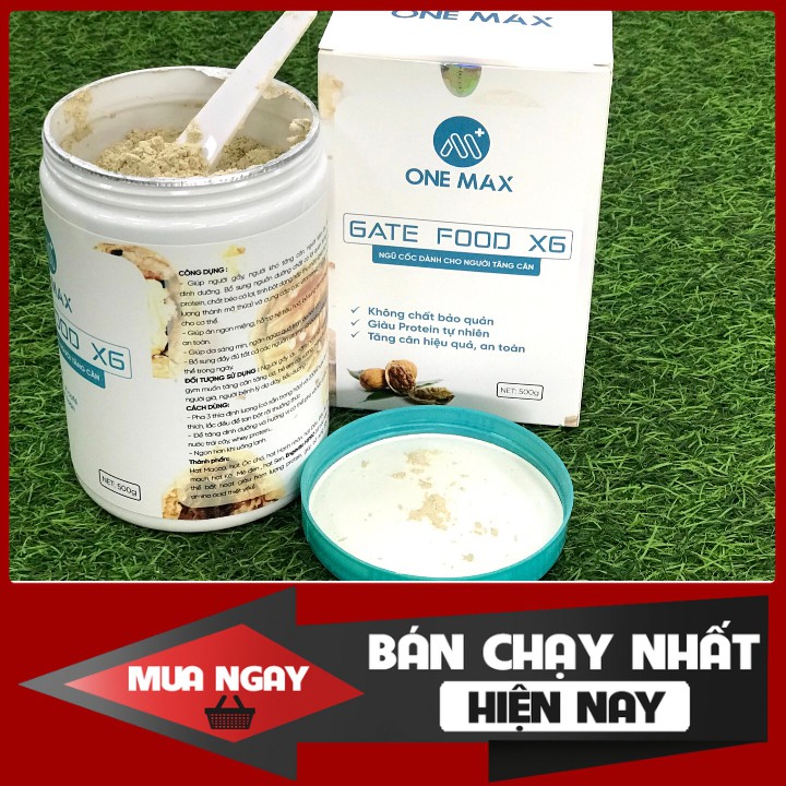 Dinh Dưỡng Ngũ Cốc Tăng Cân - Gate food X6 (One Max) Tặng kèm giáo án tập và thực đơn tăng cân