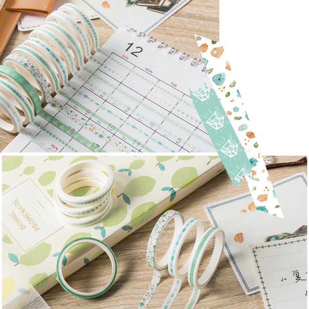 Set 10 Cuộn Băng Dính Nhiều Màu Sắc Dùng Để Trang Trí Đồ Thủ Công